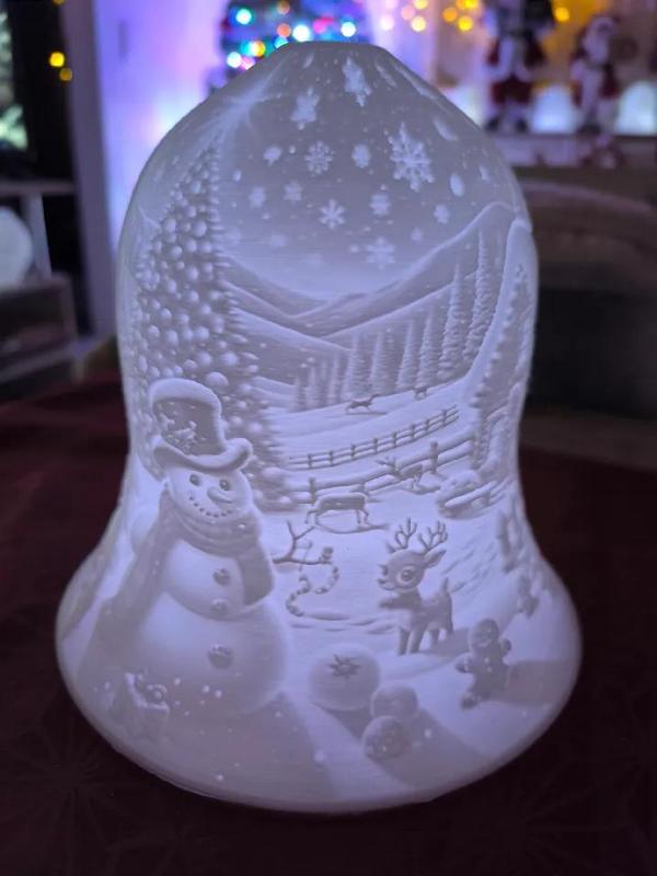 Lithophane Glocke Schneemann 2   