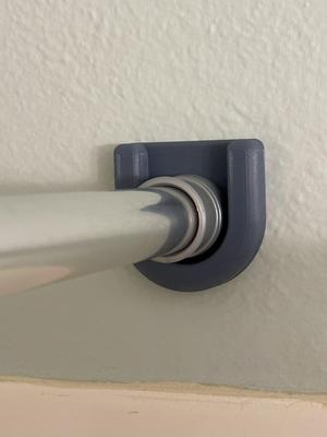 Shower curtain rod holder