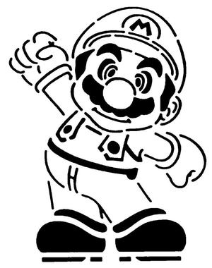 Mario stencil 14