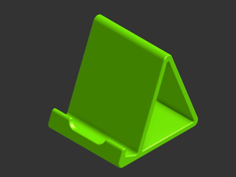 Handy holder with cutout for SlideUp2Unlock