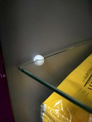 Gancio mensola in vetro