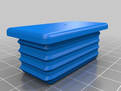 1x2 .125 wall Pipe  Bar Cap with breather hole