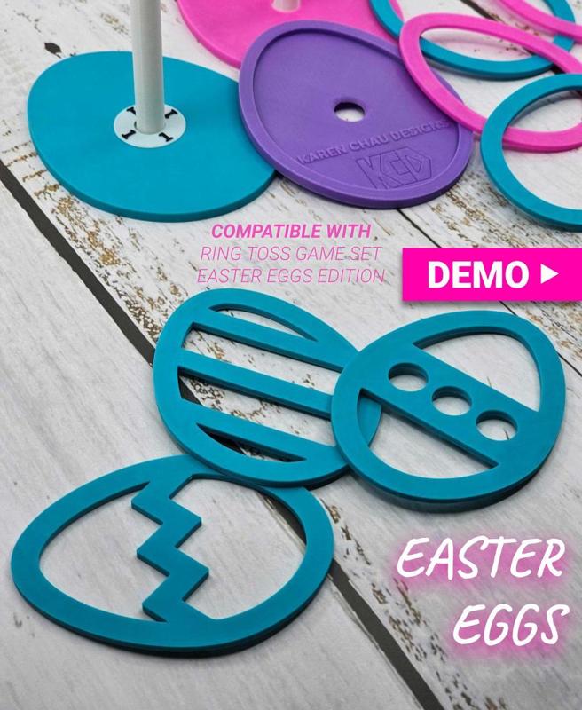 Easter Egg Shapes Set | Use as stencils, decoration or w/ Ring Toss Game Set: Easter Eggs Edition