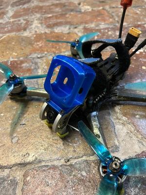 One-piece DJI Action2 mount for GEPRC Mark 5 35 degrees