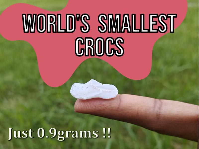 World's Smallest Crocs - Less than 0.9 grams