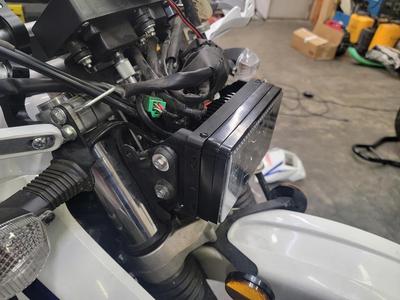 DRZ400 headlight bracket for a 4x6 Morimoto LED sealed beam headlight