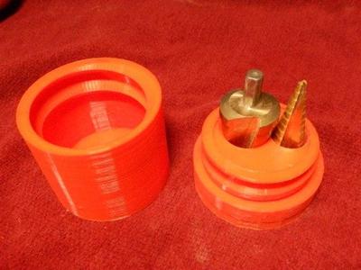 step drill bit holder