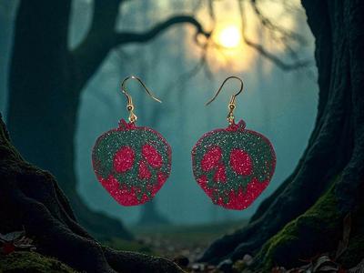 Poisoned apple earrings