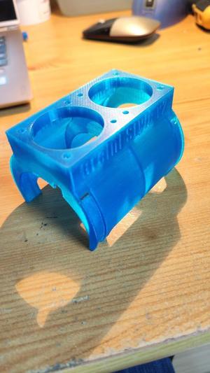 SkyRC Motor Cooling Fan Mount Dual Rebuild "2x 40x40mm at 56mm Motor