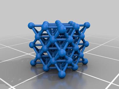 FCC crystal - 2 repetitions