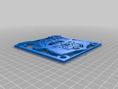 120mm fan grill samurai face