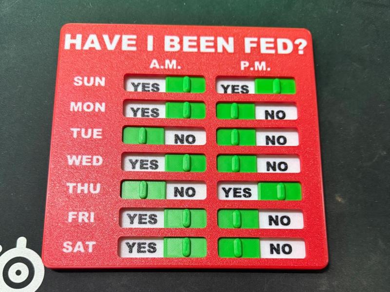 Pet Daily Feeding Schedule or Have I had My Meds?