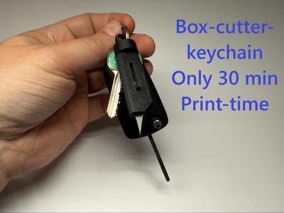 Retractable Box cutter keychaing - fast print