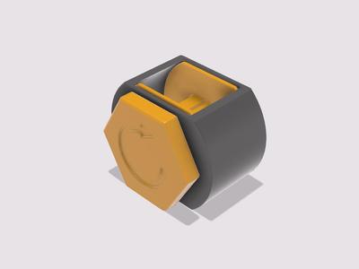 Print-in-place Tape Measure Holder (with winder)