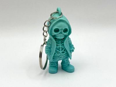 Keychain Skeleton Figure in Hoodie