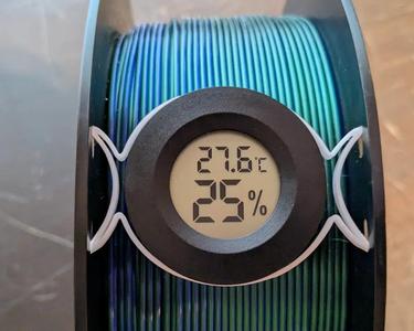 Universal Hygrometer Spool Clip Mount   