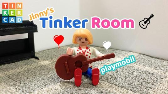 Miniature Guitar for Playmobil