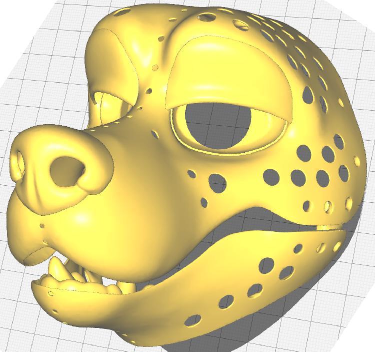 Husky: fursuit head-base, eyes, nose and teeth