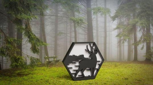 Hexagon deer