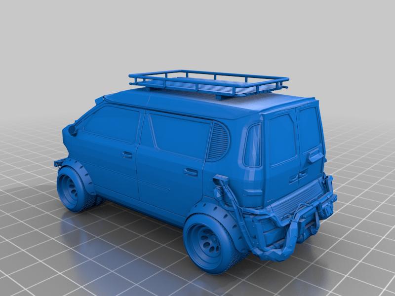 cyberpunk ghetto minivan