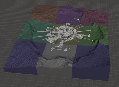 Space 1999 Moonbase Alpha surface terrain