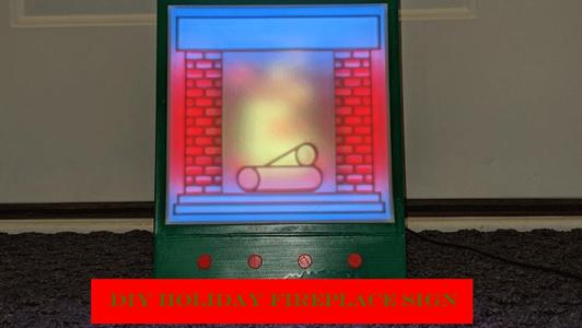 Holiday Fireplace Sign
