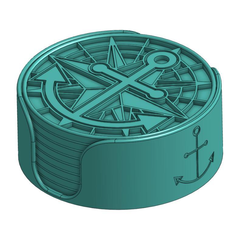 Anchor Coaster and Holder