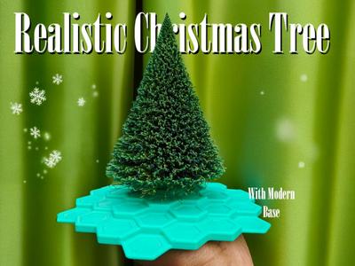 Realistic Christmas Tree with Parametric Base