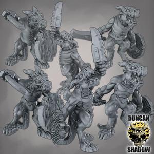 Kobolds with Sword and shield (6 total) (Pre Supported)