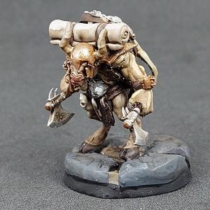 Minotaur A - Male Double Hand Axe - PRE-SUPPORTED