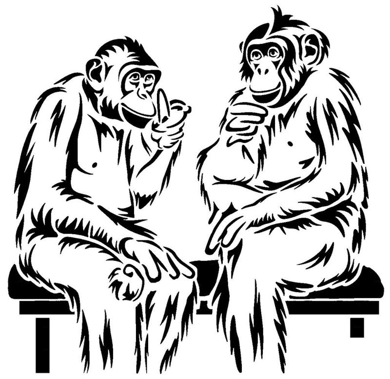Chimpanzee stencil