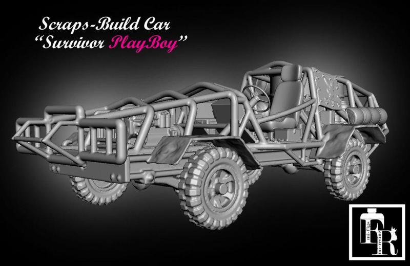 Bitume/Gaslands Proto Scrapbuild "Survivor Playboy" post-apocalyptic