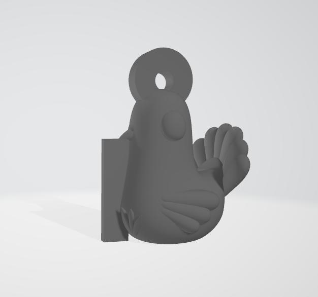 cute pigeon key chain