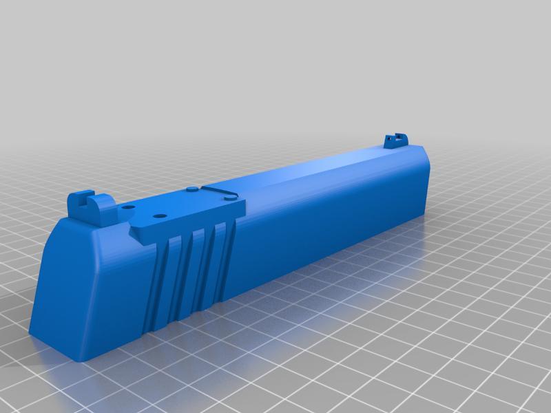 Pi One Laser Pistol One Piece Slide with Optics Cut and Fiber Sight