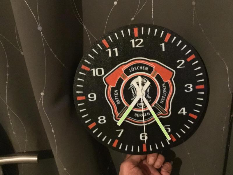 Fire Fighter Wall Clock / Feuerwehr Wand Uhr