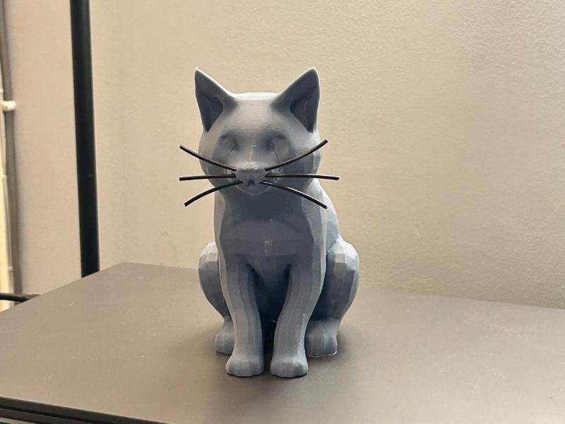 Cute Kitty Cat with Whisker Insert Holes