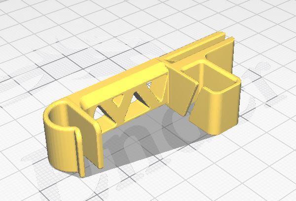 Ender 3 stock filament guide with cable holder without screwing 