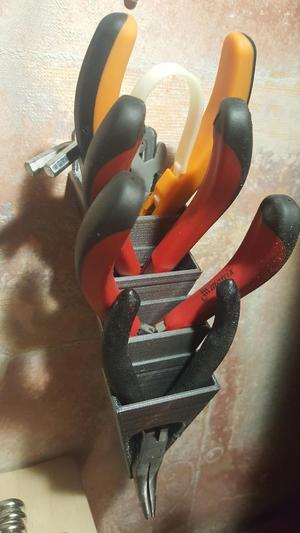 Wall mounted pliers hanger