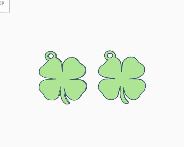 trevol lucky earring earring aesthetic hoop earring