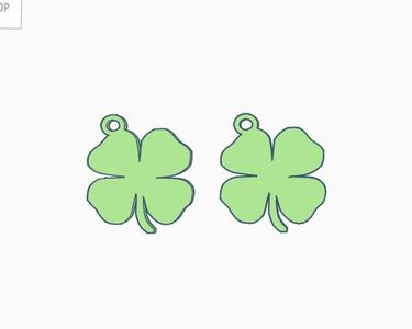 trevol lucky earring earring aesthetic hoop earring