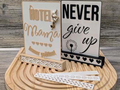 Photo / Postcard Stand with Interchangeable Fronts