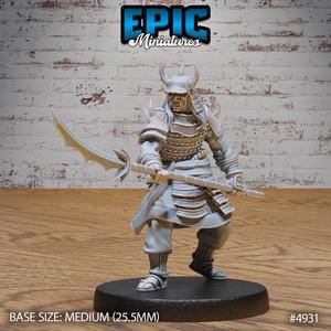 Oni Samurai Spear ‧ DnD Miniature ‧ Tabletop Miniatures ‧ Gaming Monster ‧ 3D Model ‧ RPG ‧ DnDminis ‧ STL FILE