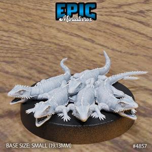Lizard Swarm Small ‧ DnD Miniature ‧ Tabletop Miniatures ‧ Gaming Monster ‧ 3D Model ‧ RPG ‧ DnDminis ‧ STL FILE