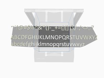 A full set of 3D letters and characters in Calibri Font