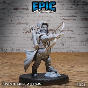 Deep Gnome Bow ‧ DnD Miniature ‧ Tabletop Miniatures ‧ Gaming Monster ‧ 3D Model ‧ RPG ‧ DnDminis ‧ STL FILE