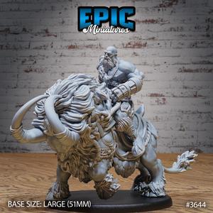 Half-Giant Barbarian Rider ‧ DnD Miniature ‧ Tabletop Miniatures ‧ Gaming Monster ‧ 3D Model ‧ RPG ‧ DnDminis ‧ STL FILE