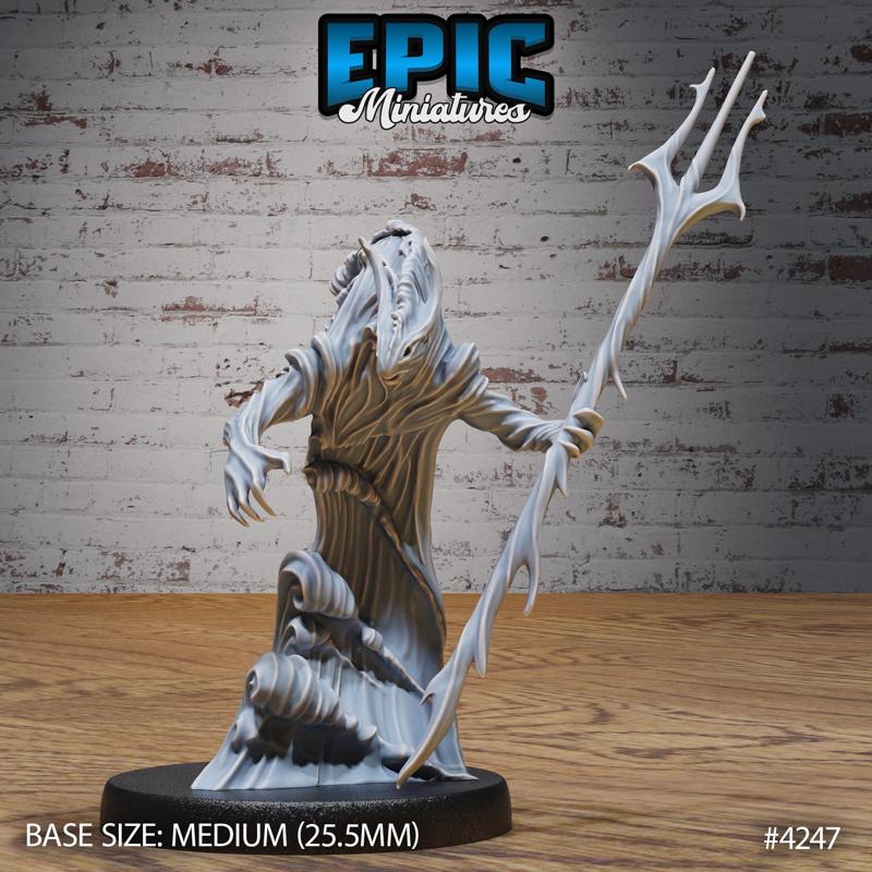 Water Elemental Trident ‧ DnD Miniature ‧ Tabletop Miniatures ‧ Gaming Monster ‧ 3D Model ‧ RPG ‧ DnDminis ‧ STL FILE