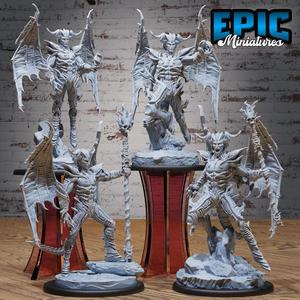 Devil Lord Set ‧ DnD Miniature ‧ Tabletop Miniatures ‧ Gaming Monster ‧ 3D Model ‧ RPG ‧ DnDminis ‧ STL FILE