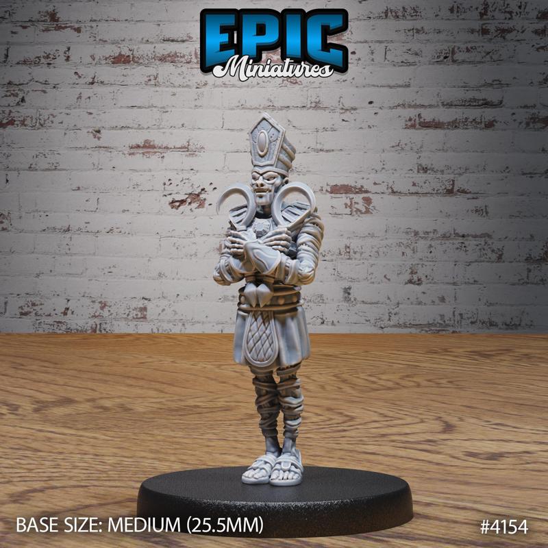 Ancient Egyptian High Priest ‧ DnD Miniature ‧ Tabletop Miniatures ‧ Gaming Monster ‧ 3D Model ‧ RPG ‧ DnDminis ‧ STL FILE