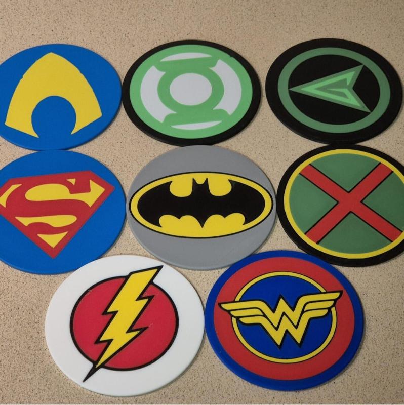 dc superheroes coasters